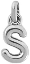Silver Puff Letter S Charm