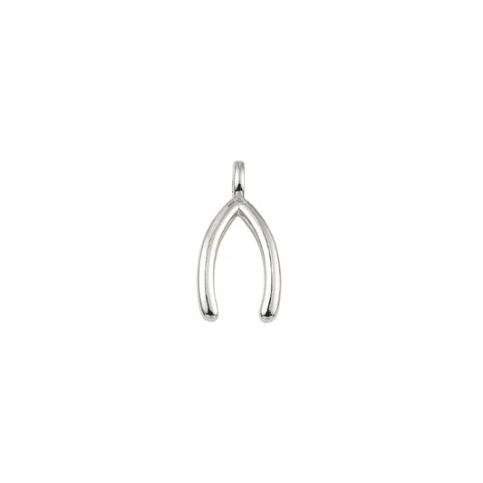 Silver Wishbone Charm